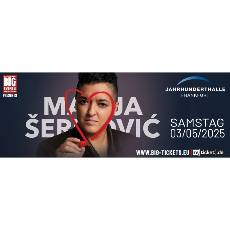 Behindertengerecht - Marija Serifovic | 03.05.2025 - Jahrhunderthalle  Frankfurt