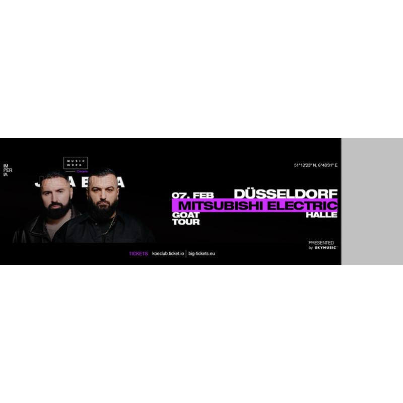 Stehplatz - Jala Brat & Buba Corelli | 07.02.2026 - Mitsubishi Electric HALLE - Düsseldorf